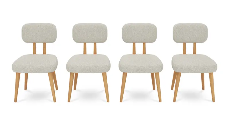 Roa Stuhl 4er-Set - Bouclé