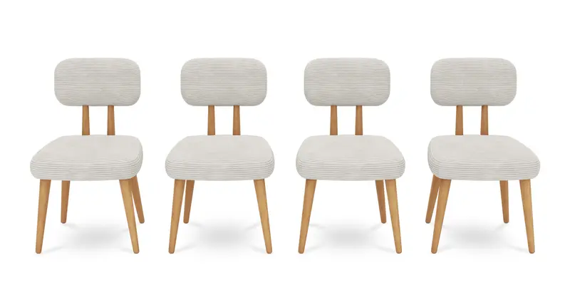 Roa Stuhl 4er-Set - Cord Velours