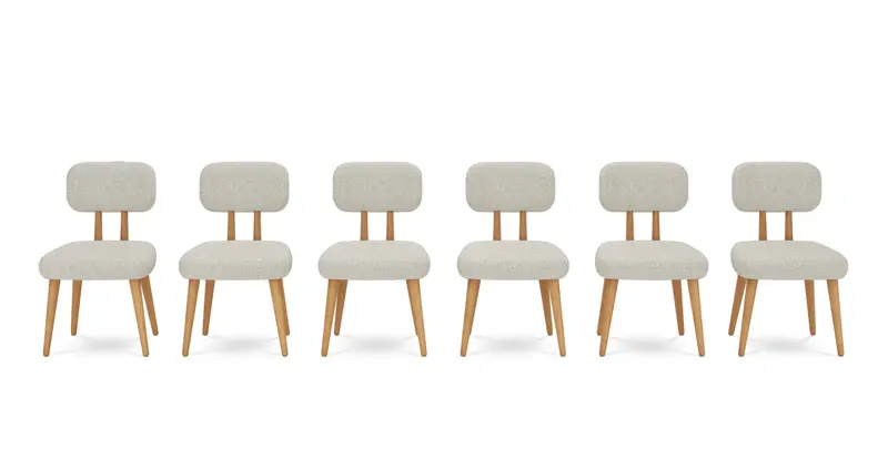 Roa Stuhl 6er-Set - Bouclé