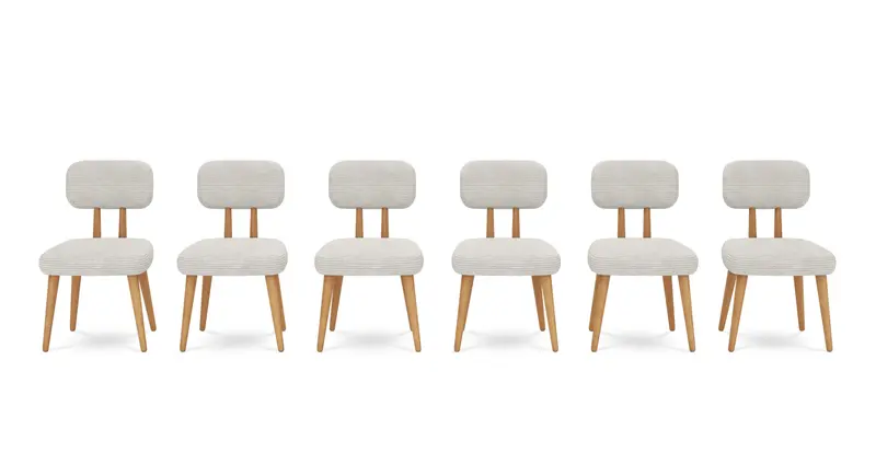 Roa Stuhl 6er-Set - Cord Velours