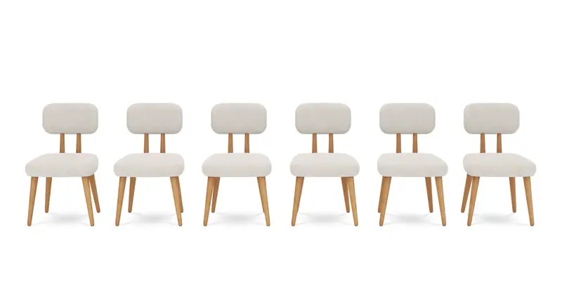 Roa Stuhl 6er-Set - Samt