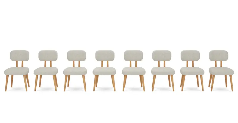 Roa Stuhl 8er-Set - Bouclé