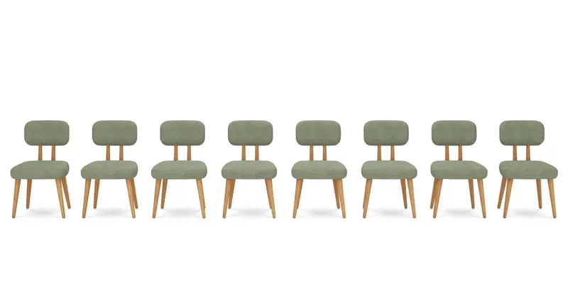 Roa Stuhl 8er-Set - Cord Velours