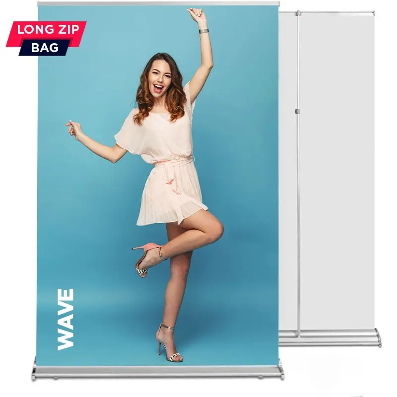 Roll-Up Wave 150 x 220 cm mit Teleskopmast und Grafikwechselsystem