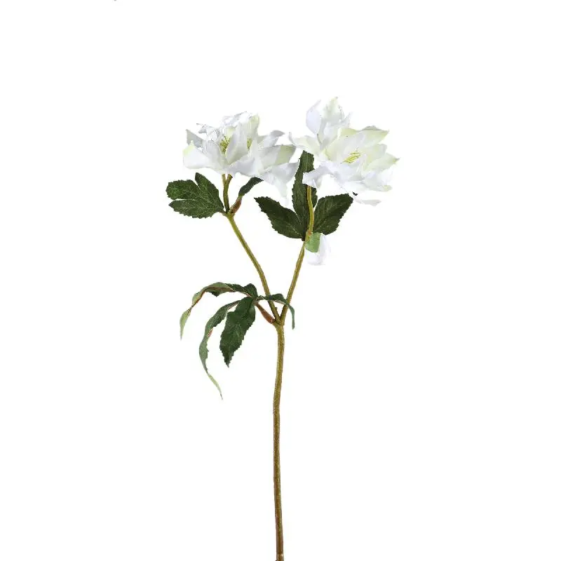 Rosenblume – Weiße Rose, 2 Knospen, Eisenmetall, Polyesterstoff | PTMD