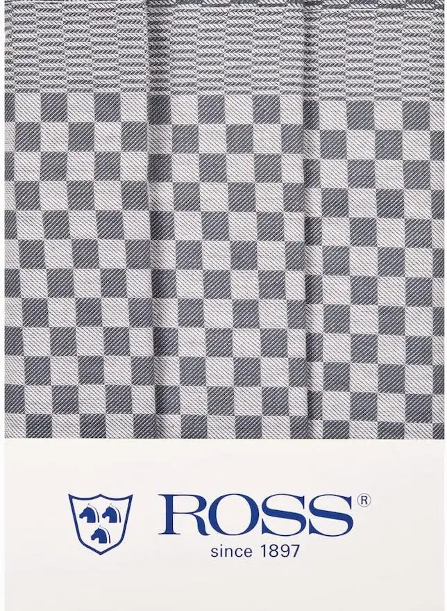 Ross 3er Pack Baumwoll Geschirrtücher 1718 silber