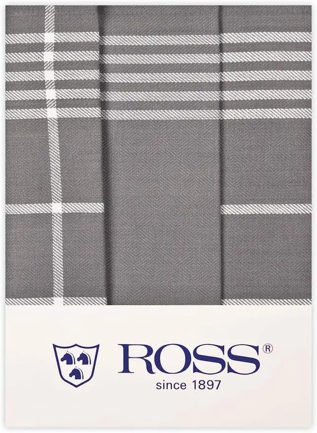 Ross 3er Pack Baumwoll Geschirrtücher 1837 silber