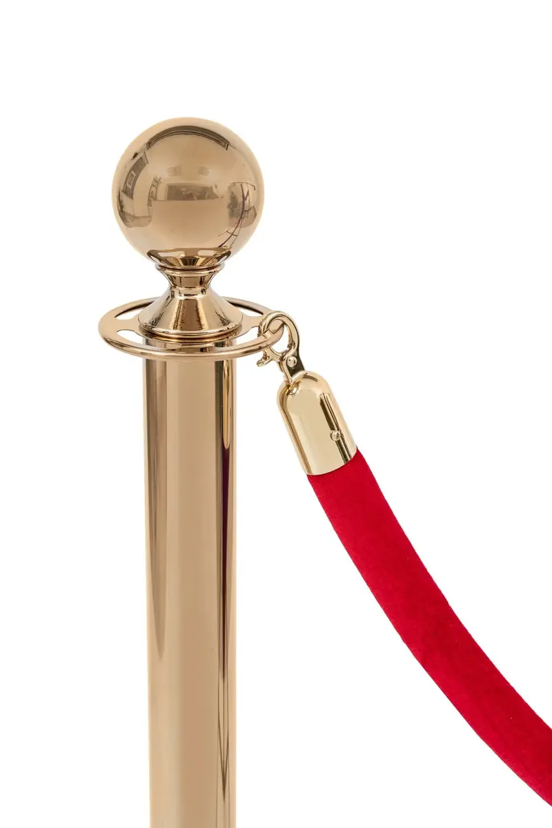Rote Velours-Borte - goldene Schnalle