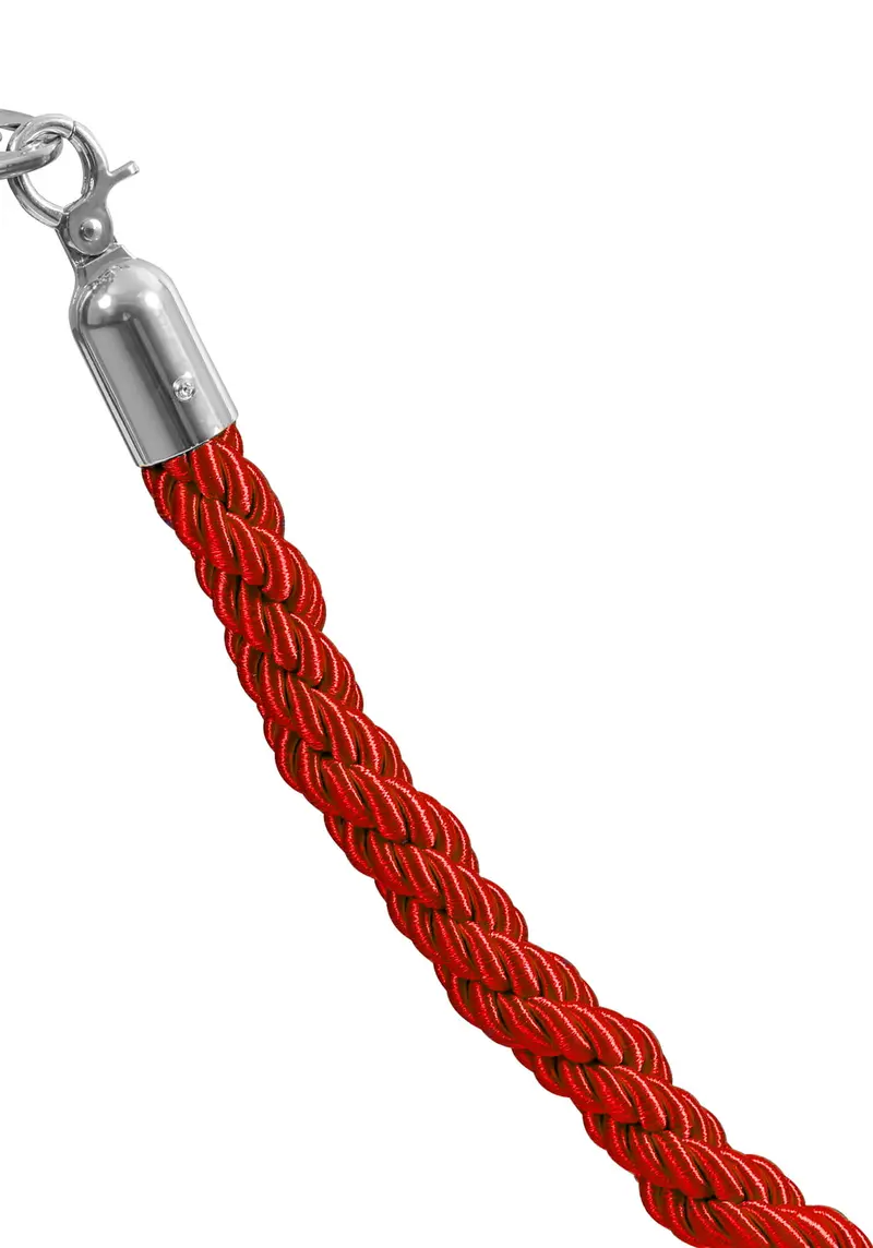 Rotes Flechtband - verchromte Schnalle
