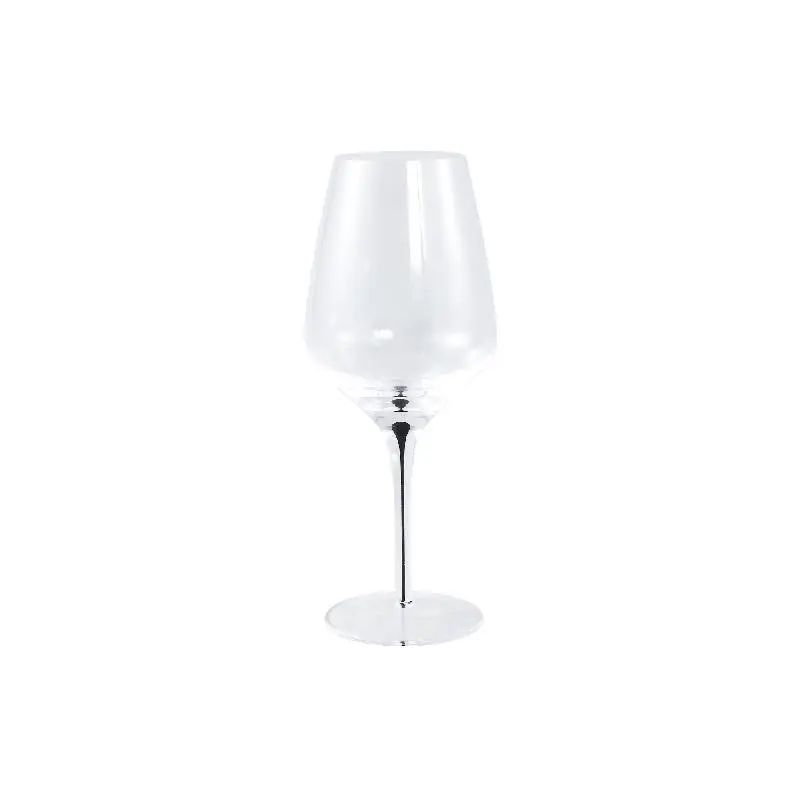 Rotweinglas - Glas, klar, schwarzer Tropfen-Akzent, organisch – Clive | PTMD