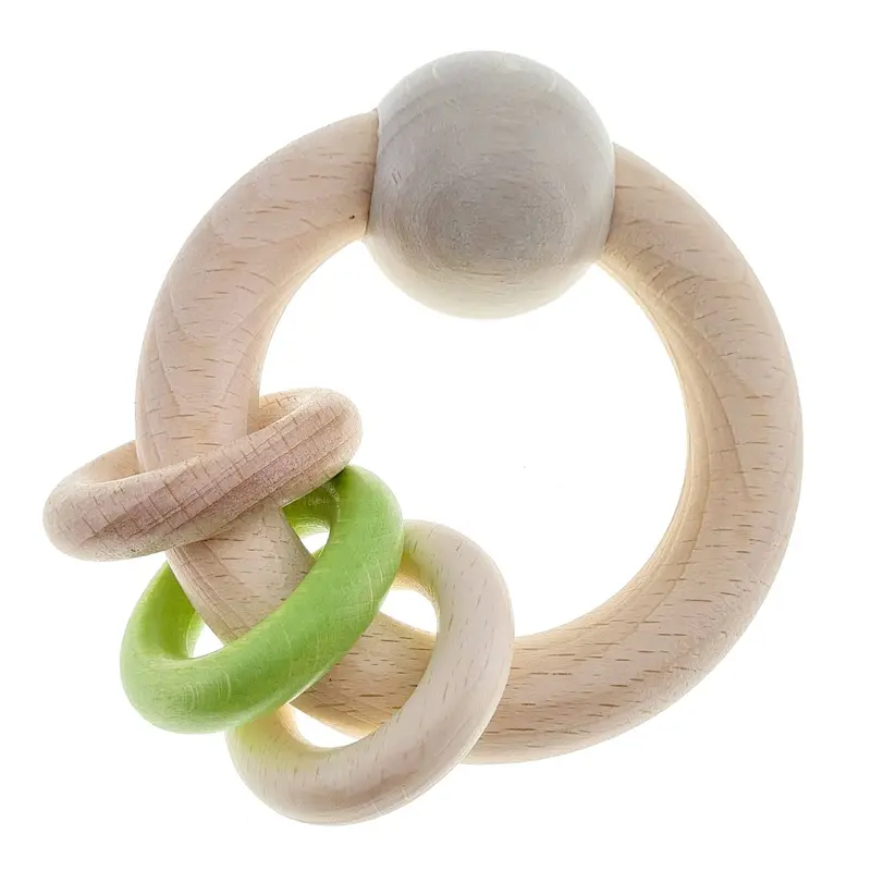Rundrassel natur-apfelgrün, Ø 9 cm