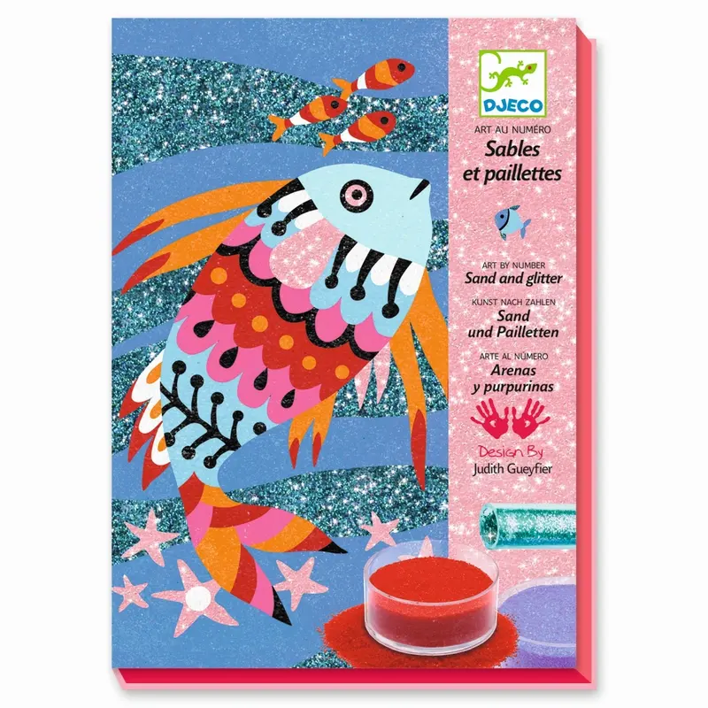 Sandbild Farbenfrohe Fische
