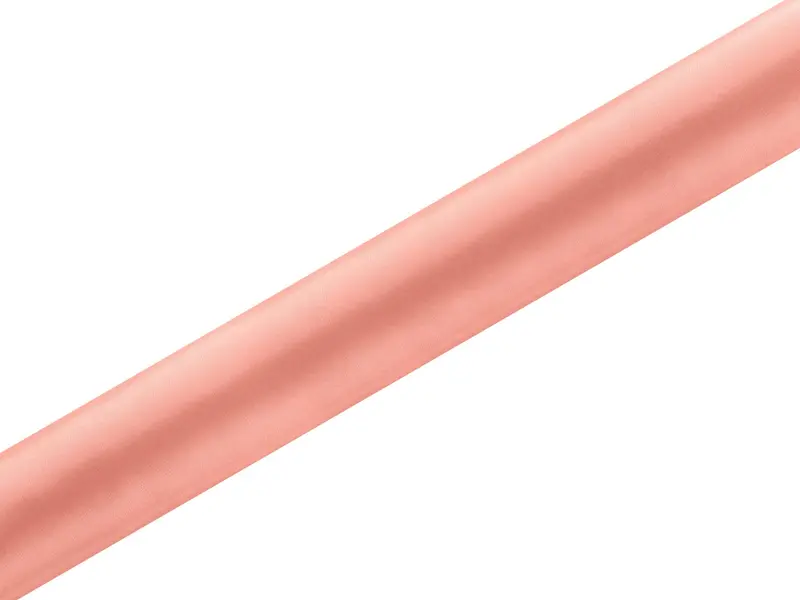 Satin Stoff 36 cm x 9 m korallenrot