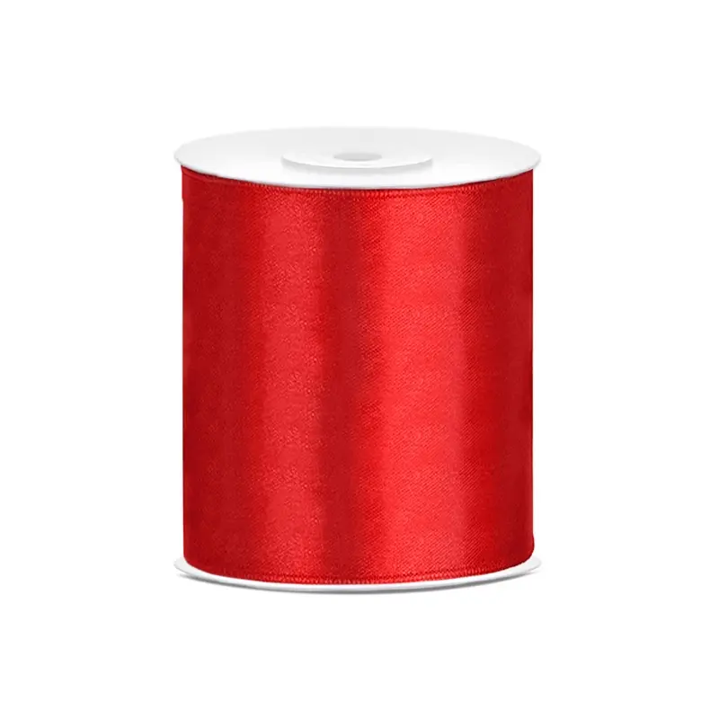 Satin Tischband 100 mm x 25 m rot