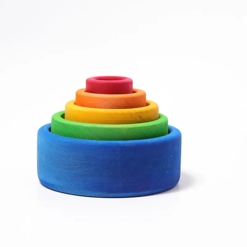 Schälchensatz bunt - außen blau