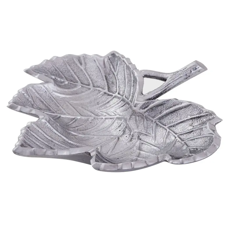 Schale – Aluminium Material, Silber Plattiert, Blatt Design - Leaf | MVG Voglrieder