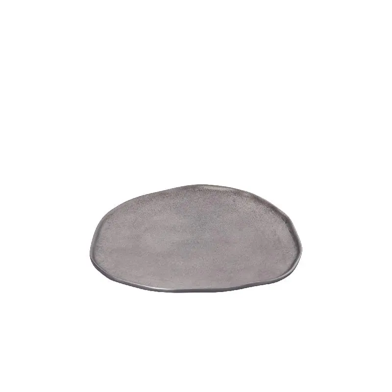 Schale – Runde Form, Organisches Design, Aluminium Material, Silber, S – Kora | PTMD