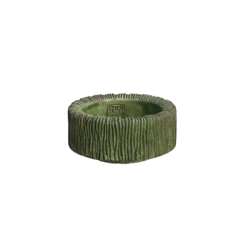 Schale – Runde Form, Streifen Muster, Moosgrüne Farbe, S – Jacyln | PTMD