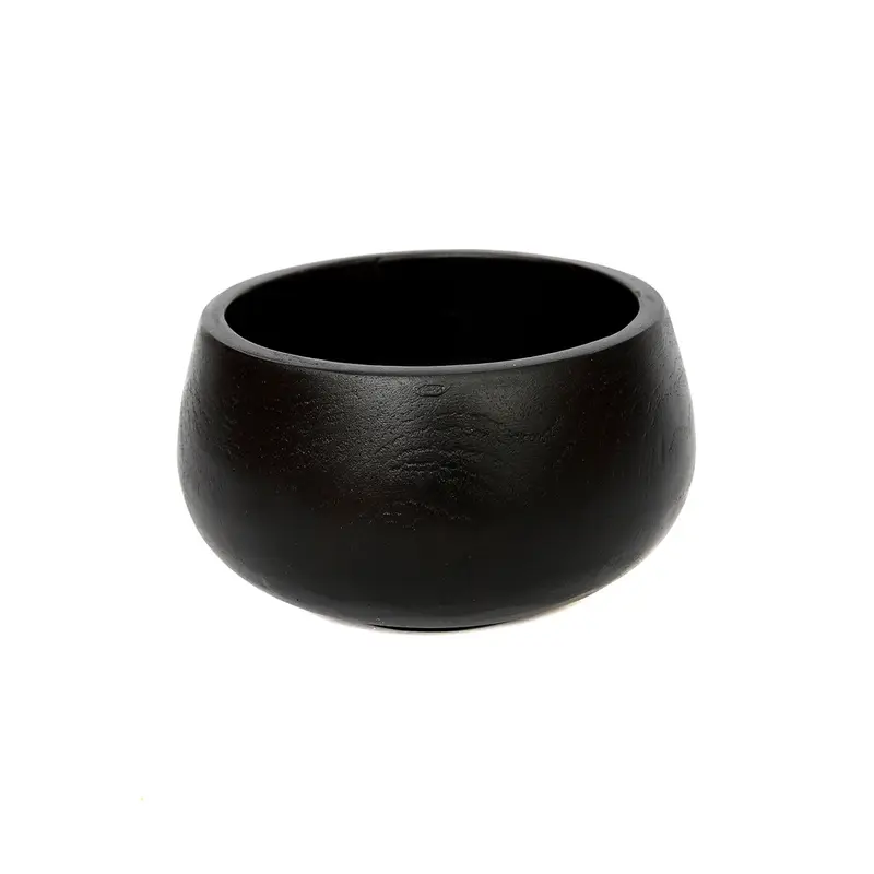 Schale – Teakholz Material, Runde Form, Schwarze Farbe – Bondi | Bazar Bizar Antwerp