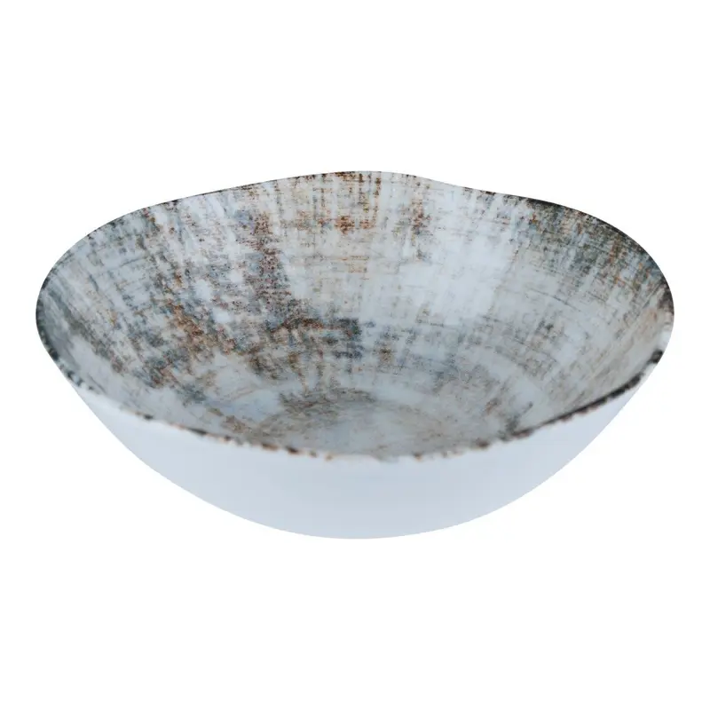 Schale – Weißes Porzellan, Gemischtes Design, Schlichte Optik, 16 cm - Kaylaa | PTMD