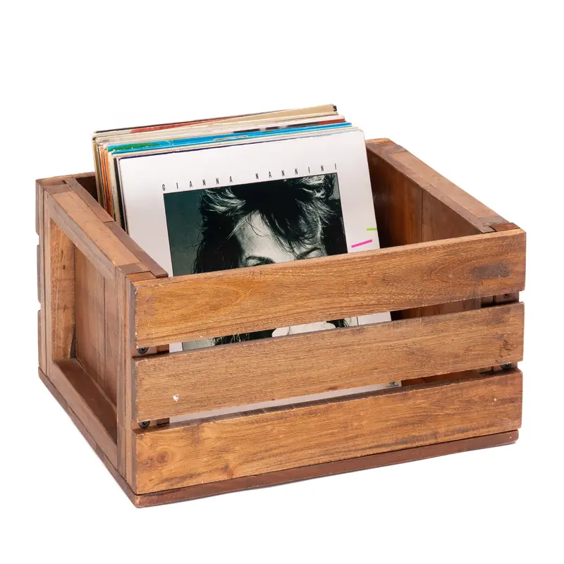 SCHALLPLATTENSTÄNDER "POP" | Massivholz, für 40 Vinylplatten | Ständer | Farbe