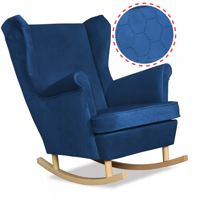 Schaukelsessel Angelo blau / dunkelblau Schaukelfunktion Ausführung Angelo Royal Plus 22