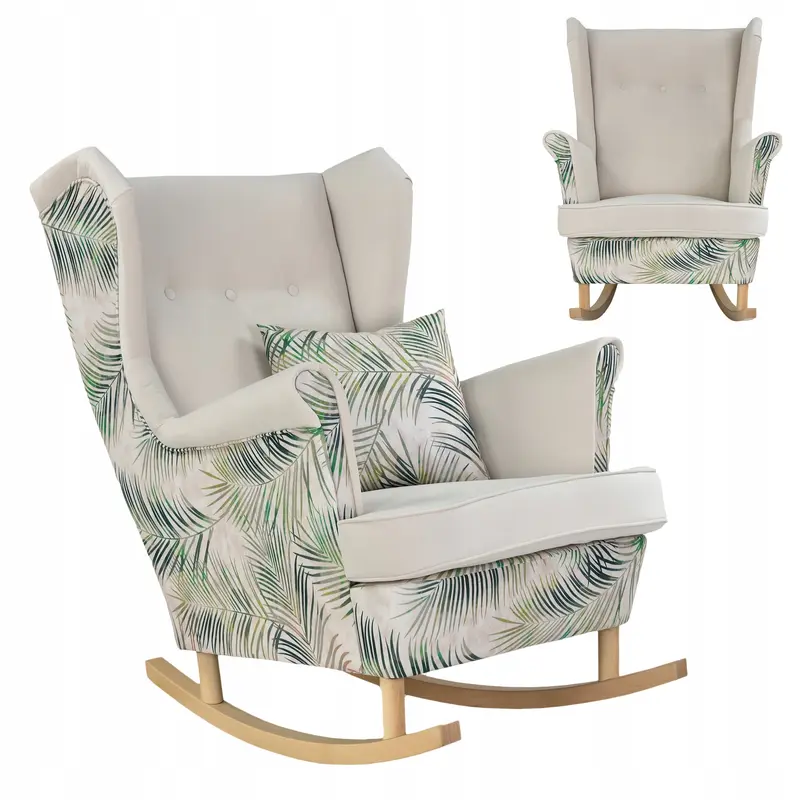 Schaukelsessel Ari beige Schaukelfunktion Ausführung M122 / TRINITY 01