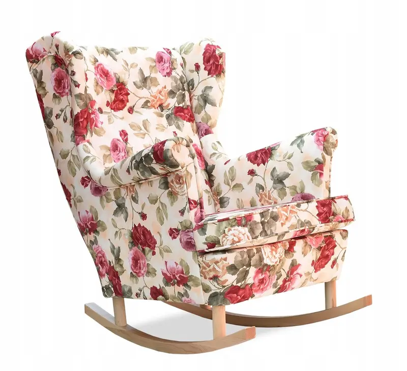 Schaukelsessel Ari rosa / beige Schaukelfunktion Ausführung Rose