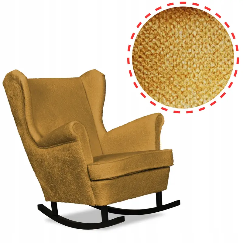 Schaukelsessel Bella gelb / goldfarben Schaukelfunktion Ausführung Bella