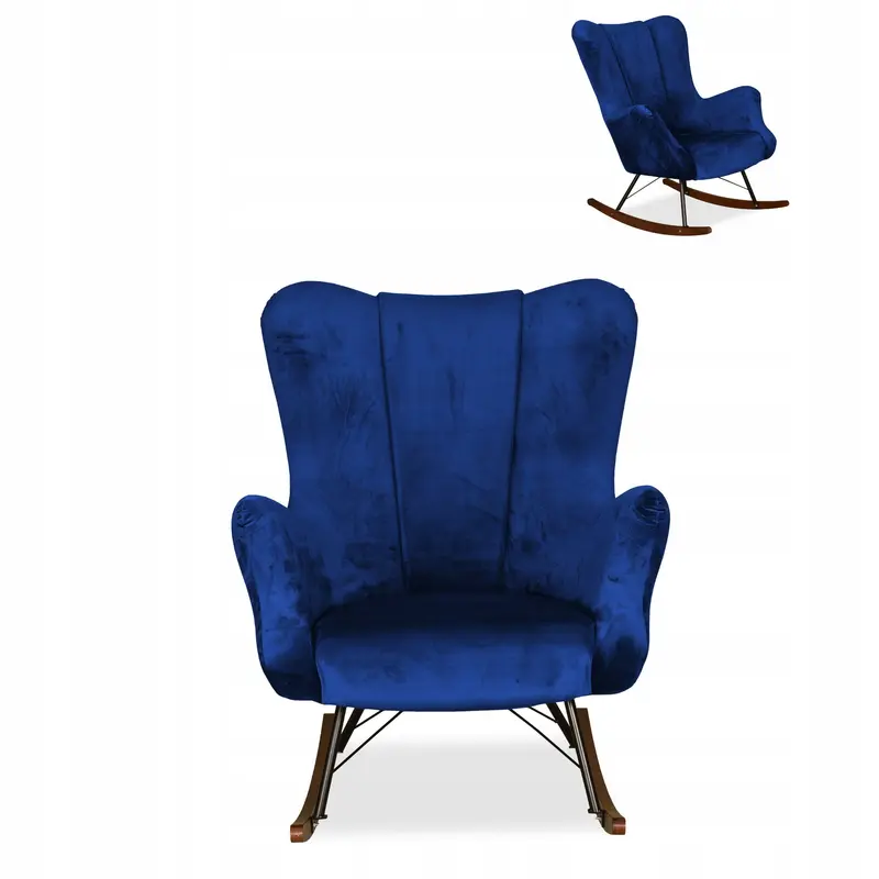 Schaukelsessel Vika blau Schaukelfunktion Ausführung Vika Royal 22