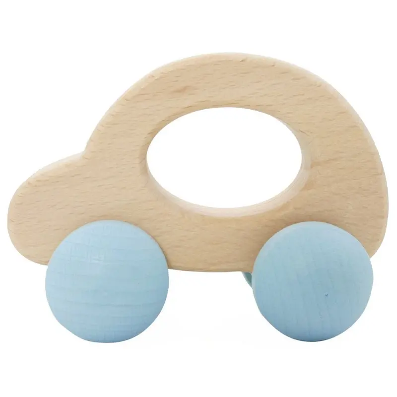 Schiebefigur "Rolli Auto", natur-blau