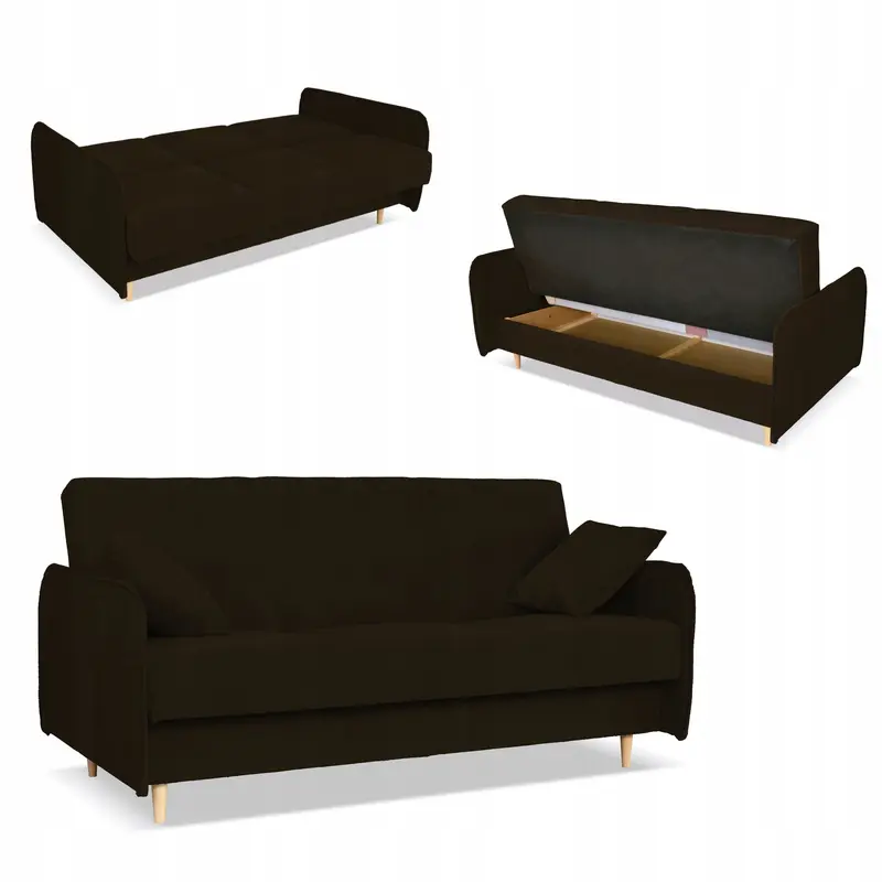 Schlafsofa Alvo braun Stauraum Schlaffunktion Ausführung Sofa