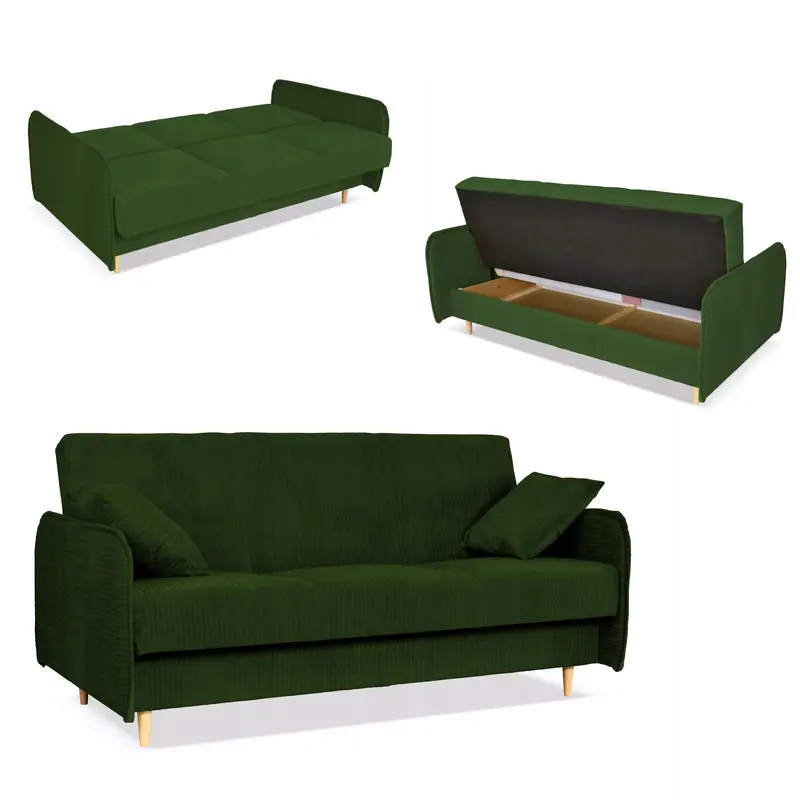 Schlafsofa Alvo grün Stauraum Schlaffunktion Ausführung Sofa