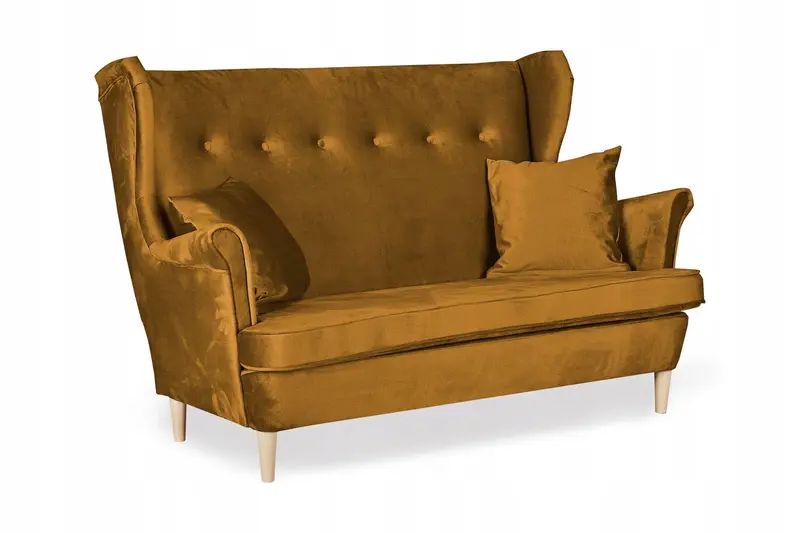 Schlafsofa Ari gelb / goldfarben Schlaffunktion Ausführung SOFA ARI MONOLITH 48