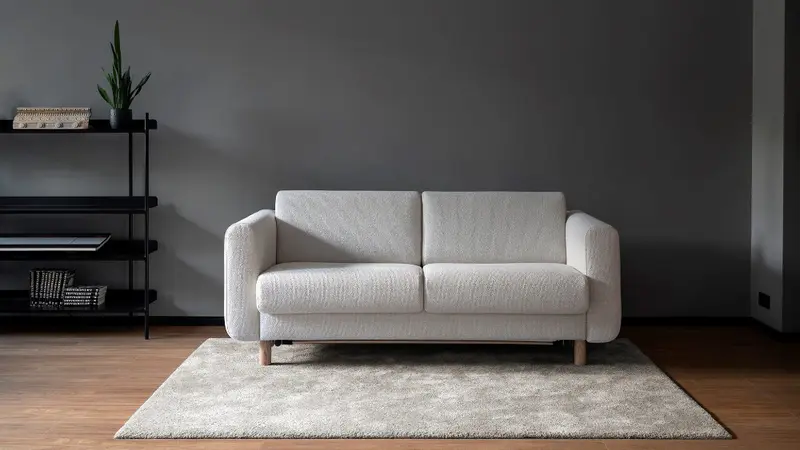 Schlafsofa BOB 220 – echtes Bett, versteckt im Design-Sofa