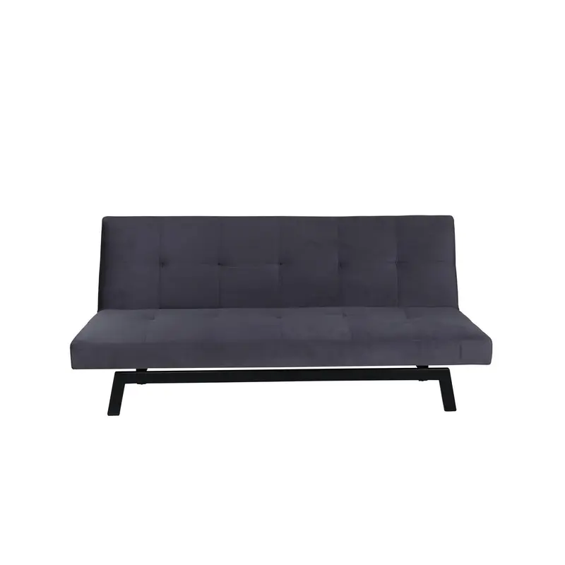 Schlafsofa Bodil 180cm aus Samt - Dunkelgrau