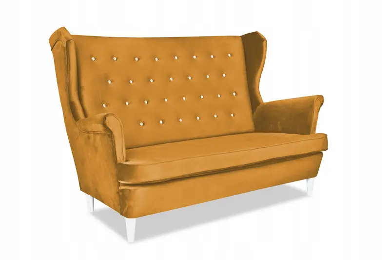 Schlafsofa Diana gelb / goldfarben Schlaffunktion Ausführung SOFA DIANA ROYAL 10
