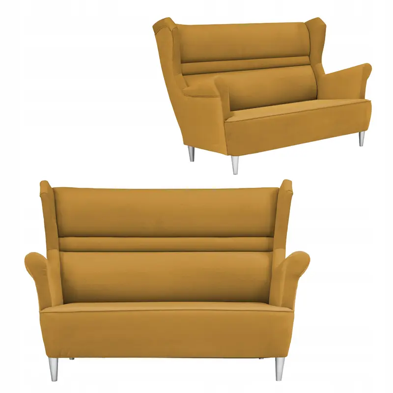 Schlafsofa Zoja gelb / goldfarben Schlaffunktion Ausführung NEW VELO 101
