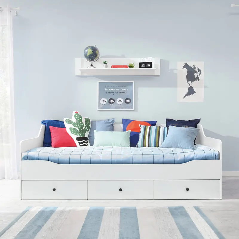 Schlafzimmer Set – 2 Teile – BERGEN System – Weiß – Kompakt & Modern ohne Matratze