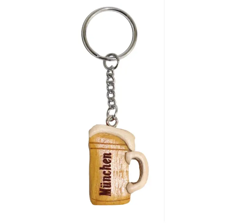 Schlüsselanhänger Bierkrug München aus Holz Nr. 019.123
