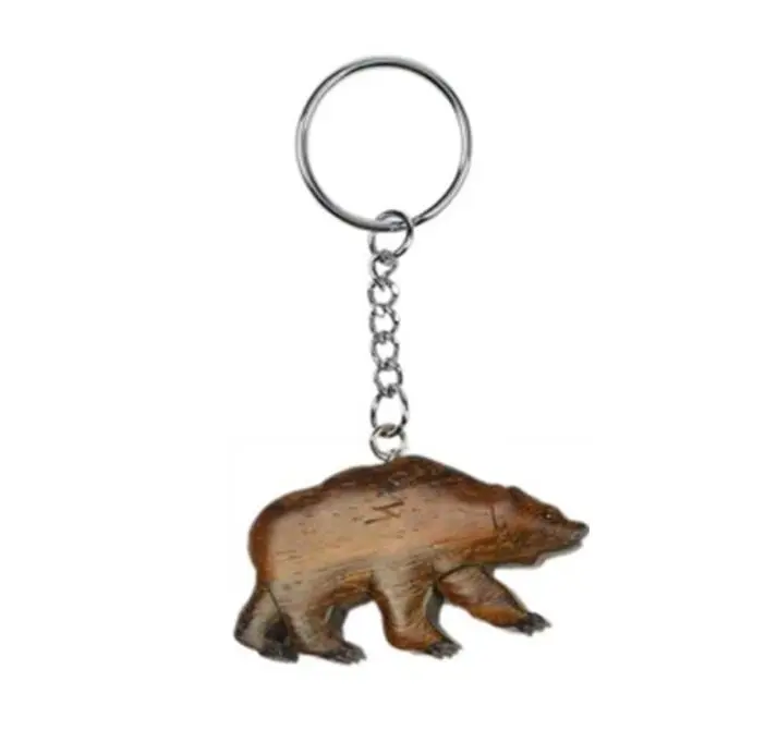 Schlüsselanhänger Braunbär aus Holz Nr. 019.042