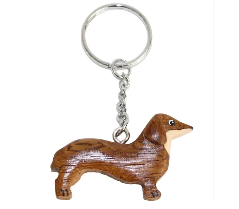 Schlüsselanhänger Dackel aus Holz Nr. 019.128