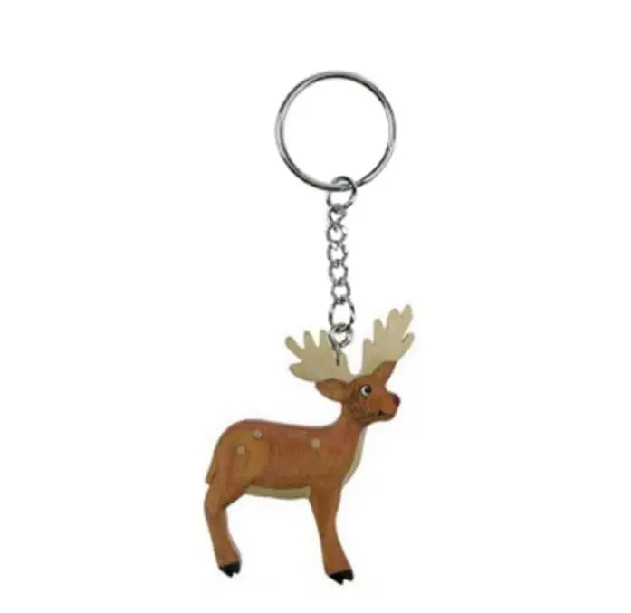 Schlüsselanhänger Damhirsch aus Holz Nr. 019.055