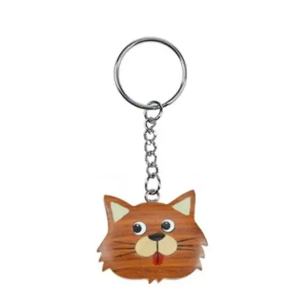 Schlüsselanhänger Katze aus Holz Nr. 019.100