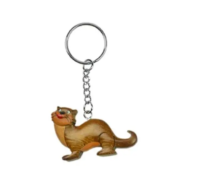 Schlüsselanhänger Seeotter aus Holz Nr. 019.060