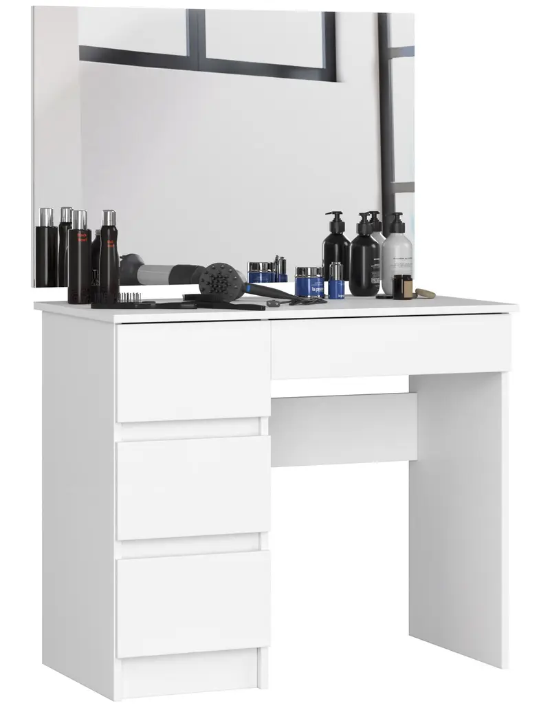 Schminktisch – Elegantes Design mit großem Spiegel und 4 Schubladen