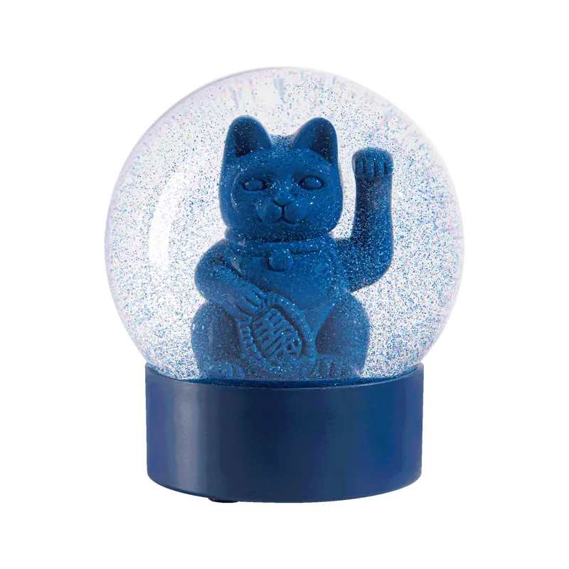 Schneekugel Winkekatze