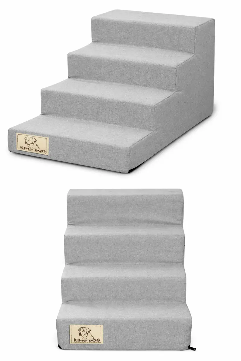 Schody 4 stopniowe rozbieralne, rutschhemmend 60 x 40 x 30 cm len grau