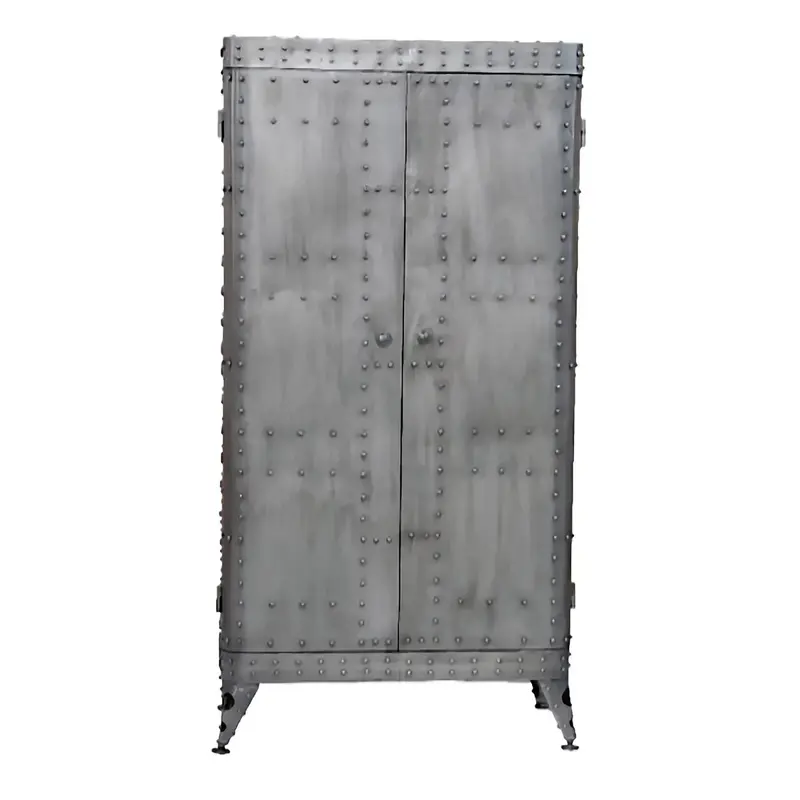 Schrank – Markante Metalloptik, Recyceltes Material, Hohe Präsenz, 181 cm - Aviation | Gilde