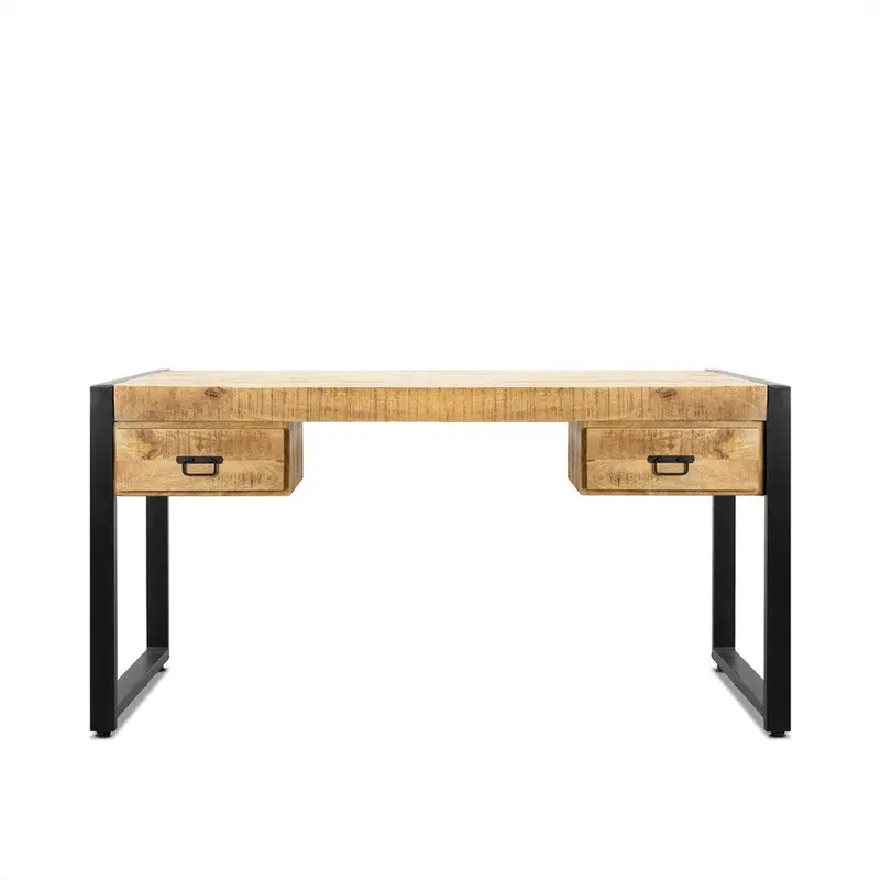 Schreibtisch Britt aus Mangoholz 150cm - Hellbraun